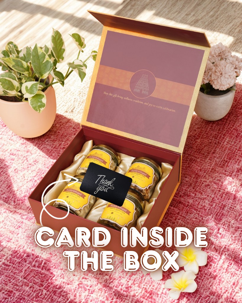 Card inside the box — personalized thank you
